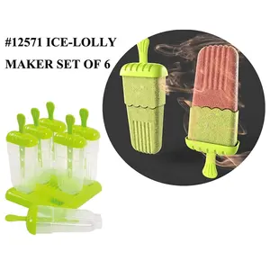 HaiXin sıcak satış kullanımlık plastik dondurma kalıp seti DIY Popsicle kalıpları Set buz Lolly makinesi