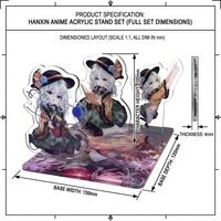 HanXin - Juego de Soportes Acrílicos Personalizados de Anime con Múltiples Personajes, Figura de Escritorio en Capas 3D, Venta al por Mayor de Fábrica