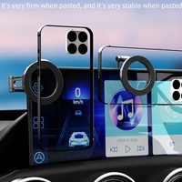 Support de téléphone pour voiture avec logo personnalisé en gros, fixation magnétique pliable adhésive, conception d'image e-commerce, expédition rapide