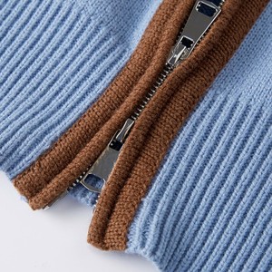 <span class=keywords><strong>Cardigan</strong></span> Casual Elegante da <span class=keywords><strong>Donna</strong></span> con <span class=keywords><strong>Zip</strong></span> e Colletto, Finiture a Contrasto e Logo Personalizzato - Product Image 4