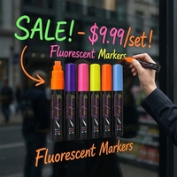 Lot de 12 marqueurs à craie liquide 10 mm pour verre, marqueur à eau pour fenêtre, écriture fluide, couleurs vives