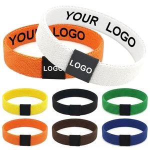 Pulsera de Tela de Poliéster con Logotipo Personalizado, Pulseras Promocionales con Logotipo, Brazalete Personalizado para Eventos de Maratón, para Fiestas al Aire Libre - Product Image 1
