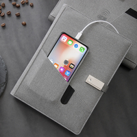 Bloc-notes de luxe 2023, cadeaux d'affaires, chargement, bloc-notes intelligent, Usb, Flash, banque d'alimentation, stylo en métal