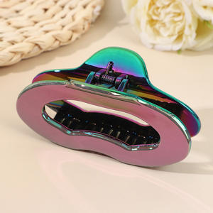 Grande pince à cheveux simple en plastique, dégradé nuage, pinces requin, accessoires pour cheveux - Product Image 3