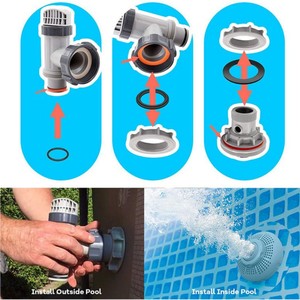 Joint en caoutchouc 25076RP, paquet de 6 pour colonnes de piscine Intex 10745 10262 10255, étanchéité à l'eau et à la poussière - Product Image 3