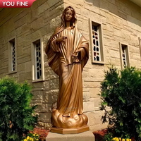 YOUFINE personnalisé église en plein air religieux catholique classique grandeur nature Bronze vierge Statue Notre-Dame de Marie Sculpture