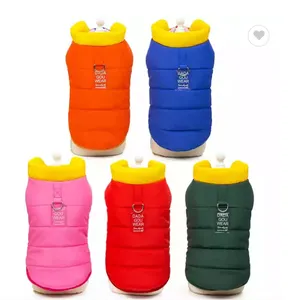 Designer Cores Brilhantes Pet Vest Wadded Jacket Coat Dog Inverno para pequeno cão e gato