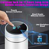Bouteille d'Eau Intelligente en Acier Inoxydable 500ml, Personnalisable avec Logo, Double Isolation Thermique Sous Vide Numérique, et Affichage LED de Température