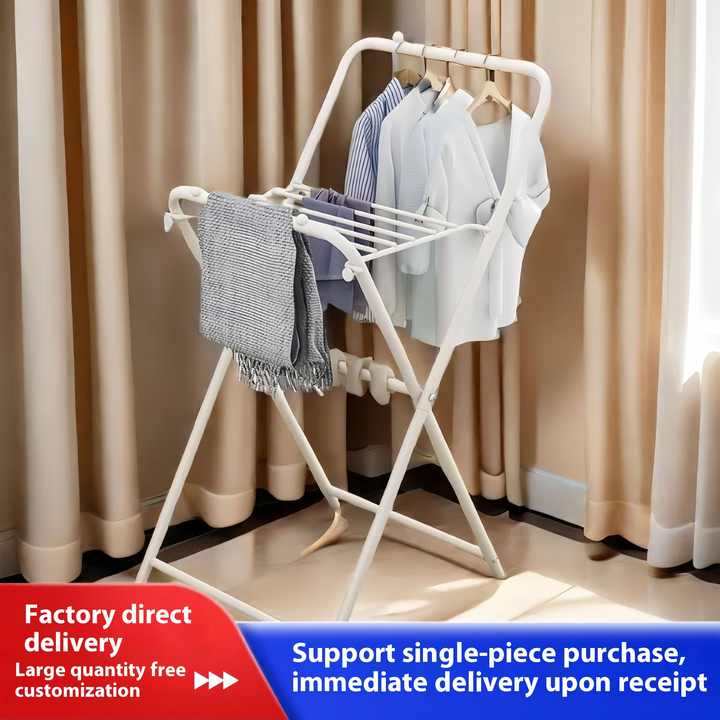 Small Indoor Household Coat Rack Simple Metal Drying Rack with Easy ...