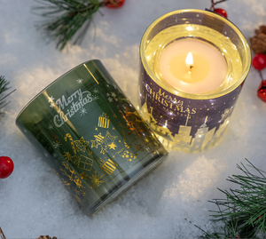 Ensemble cadeau de bougies parfumées en cire de soja en forme de coupe, semi-artisanales, avec éclairage <span class=keywords><strong>LED</strong></span> intégré, haut de gamme, cadeau de Noël <span class=keywords><strong>pour</strong></span> elle, romantique - Product Image 2
