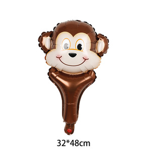 Ballons en aluminium en forme de tête d'animal de dessin animé, variété d'animaux, décorations festives, ballons à main pour Noël - Product Image 3