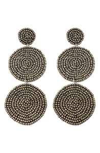 Pendientes circulares con cuentas multicolores, Pendientes colgantes bohemios elegantes para mujer, ideales para bodas - Product Image 2