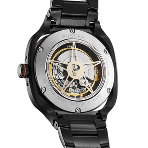 Top marque de luxe hommes montre mécanique en acier inoxydable cadran creux mouvement automatique 41mm diamètre pour hommes - Product Image 5