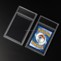 Boîtier transparent pour cartes Pokémon 35pt, personnalisé, vide, à sceller par ultrasons, pour cartes gradées et cartes TCG Pokémon