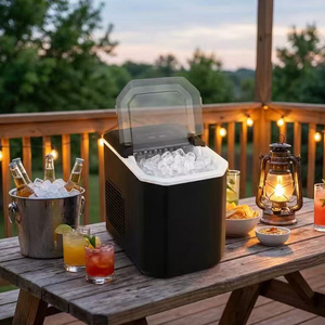 Machine à glaçons de comptoir certifiée CE, 12 kg/24h, autonettoyante, 2 tailles de glaçons, portable, pour la maison, la cuisine, le bar, le camping-car, le bureau, le café - Product Image 6