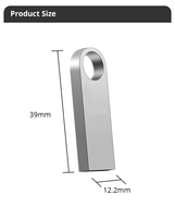 Clé USB 2.0 64 Go/128 Go gravable, vente en gros, créative, en métal, étanche, haute vitesse, modèle SE9 pour voiture, cadeau