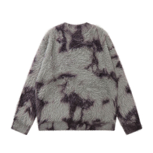 Pull en maille classique décontracté à manches longues pour homme, design simple et tendance, en acrylique, coupe classique - Product Image 2