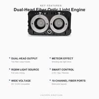 Kit de 1000 éclairages LED RVBW 32W 12V IP20 en aluminium 0,75 mm à double tête, effet étoile scintillante, pour toit/plafond, fibre optique, contrôle par application pour maison et voiture