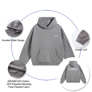 <span class=keywords><strong>Felpe</strong></span> con Cappuccio da Uomo 400GSM, Invernali in Pile Polare Pesante, Magliette con Cappuccio Spesse Personalizzabili con Logo - Product Image 2