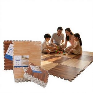 Tapete de Espuma EVA con Patrón de Madera, 60x60cm x 10mm, Encastrable, Suave, Ecológico, Antideslizante, para Almacén, Gimnasio y Uso Doméstico - Product Image 1