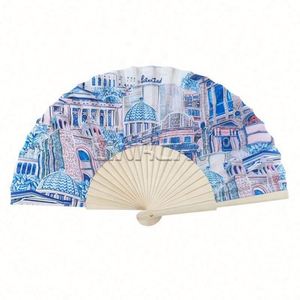 Customized 23 cm Wooden Hand Fan Spanish Model Pattern Colourful Painted Wedding Favors Bulk Wood Crafts Wooden <b>Boxes</b> Wall Signs - Product Image 6