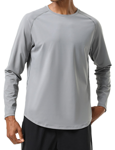 Camiseta Deportiva de Manga Larga para Hombre 2026, de Alta Elasticidad, Secado Rápido, Ecológica, de Poliéster, para Otoño, Fitness y Deportes - Product Image 1