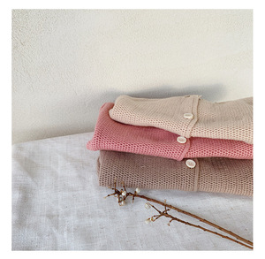 Vente flash - Manteau chaud d'hiver et d'automne, couleur unie, cardigan en tricot, vêtements pour bébé garçon et fille, pull en tricot pour bébé - Product Image 4