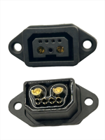 Chargeur de vélo électrique 2 + 4 connecteurs prise pour batterie de berceau mâle femelle boîtier PC 30A Contacts plaqués or pour l'alimentation