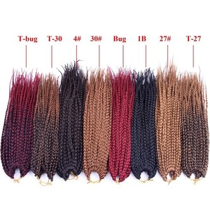 Classic <strong>Thick</strong> Box <strong>Braids</strong> Crochet Hair Preloop Braiding Synthetic Extension 14inch Bob <strong>Braids</strong> Single Weft - Product Image 5