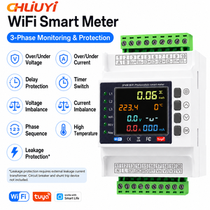Medidor Fotovoltaico Bidireccional Trifásico de 100-1000A 3*220V con Control Remoto, Riel DIN, WiFi, Medidor Inteligente para el Hogar - Product Image 1