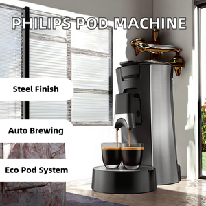 Pour <span class=keywords><strong>machine</strong></span> à café à dosettes <span class=keywords><strong>SENSEO</strong></span> Select Eco Intensity Plus Crema Plus Function Memo Acier brossé - Product Image 2