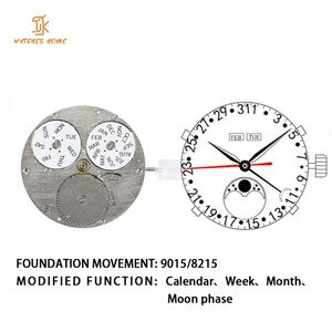 Mouvement de <span class=keywords><strong>montre</strong></span> automatique personnalisé par le fabricant, calendrier à 4 aiguilles, fonction phase de lune, modifié pour Nh35 Miyota 9015 8215 - Product Image 5