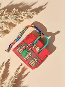 2025 nuevo estilo de lujo de cuero Pu Mini cartera bolso coche llavero regalo diseñador monedero bolso colgante llaveros para Navidad - Product Image 4