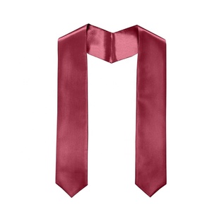 All'ingrosso personalizzare Unisex adulto semplice laurea viola fascia di raso a stola per studente di laurea - Product Image 2