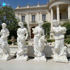 Estatuas de mármol blanco de las cuatro estaciones, estilo griego, para decoración de jardín. - Product Image 3