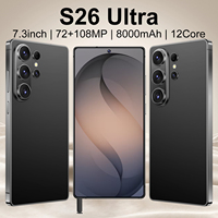 S26 Ultra, Teléfono Inteligente 5G Económico, Pantalla de 7.3 Pulgadas, Batería de 8000mAh, 16GB + 1TB, Teléfono Android Económico, Versión Global de Fábrica