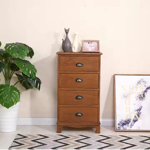 Offre spéciale d'usine Vente en gros Armoire en bois massif de couleur rôtie antique avec tiroir Table de chevet Table d'appoint pour ensembles de meubles de salon - Product Image 3