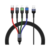 Lot de 2 câbles USB tressés en nylon 3A de 4 pieds, adaptateur de charge rapide de type C compatible avec les écouteurs de charge multi-appareils.