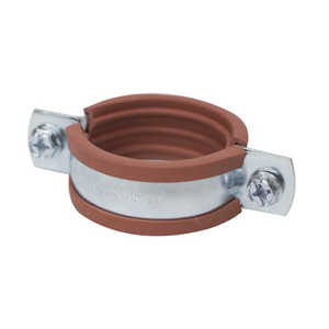 Red Epdm Pipe <b>Clamps</b> With Epdm Rubber and With Reinforced Band Zinc-plated with Nut - Product Image 1