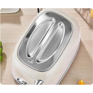 <span class=keywords><strong>Grille</strong></span>-<span class=keywords><strong>pain</strong></span> <span class=keywords><strong>rétro</strong></span> <span class=keywords><strong>noir</strong></span> 2 fentes avec fonction chauffe-<span class=keywords><strong>pain</strong></span> - 6 niveaux de dorure, fonctions bagel/décongélation/annulation, pour petit-déjeuner, nettoyage facile - Product Image 3