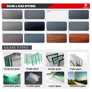 Portes coulissantes extérieures en aluminium à rupture <span class=keywords><strong>de</strong></span> pont thermique à double vitrage, 2/3/4 rails, pour villas et hôtels - Product Image 6