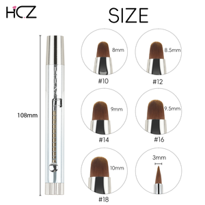 Hechunzi New Arrival Chất Lượng Cao Chống-Acetone Kim Loại Mùa Xuân Có Thể Thu Vào Xử Lý Móng Tay Nghệ Thuật Bàn Chải Pháp Bàn Chải - Product Image 6