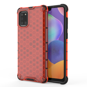 Commercio all'ingrosso trasparente a nido d'ape del telefono mobile di tpu pc caso della copertura posteriore Per <span class=keywords><strong>Samsung</strong></span> Galaxy <span class=keywords><strong>A31</strong></span> casi chiari - Product Image 4