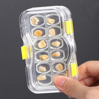 Caja de Almacenamiento para Carillas Dentales SUNSHING, Estuche Transparente para Prótesis Dentales con Membrana Elástica para Coronas y Dientes Postizos