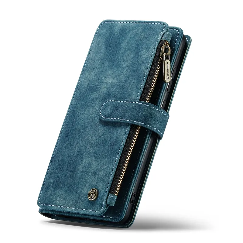 Reiß verschluss Design Flip Ledertasche für Samsung Galaxy A14 A34 A54 5G, für Galaxy S23 PU Brieftasche Hülle