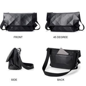 Sac banane de sport tendance pour homme avec logo personnalisé, qualité OEM, imperméable en PU, couleur unie, fermeture éclair - Product Image 4