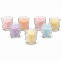 Verre texturé gaufré multi-usages, porte-bougie en verre transparent pour décoration intérieure, centre de table de mariage, cadeau
