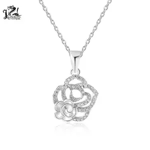wholesale flower shape sterling 925 silver pendants for necklace