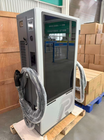 Nouvelle station de recharge pour véhicules électriques DC 120 kW avec écran publicitaire, IP55, point de charge rapide CCS2