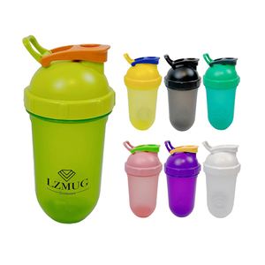 Capsule PP Shaker <b>Bottles</b> Blender Ball 16 oz <b>Protein</b> Powder Shaker <b>Bottles</b> Suitable for Fitness Enthusiasts - Product Image 1